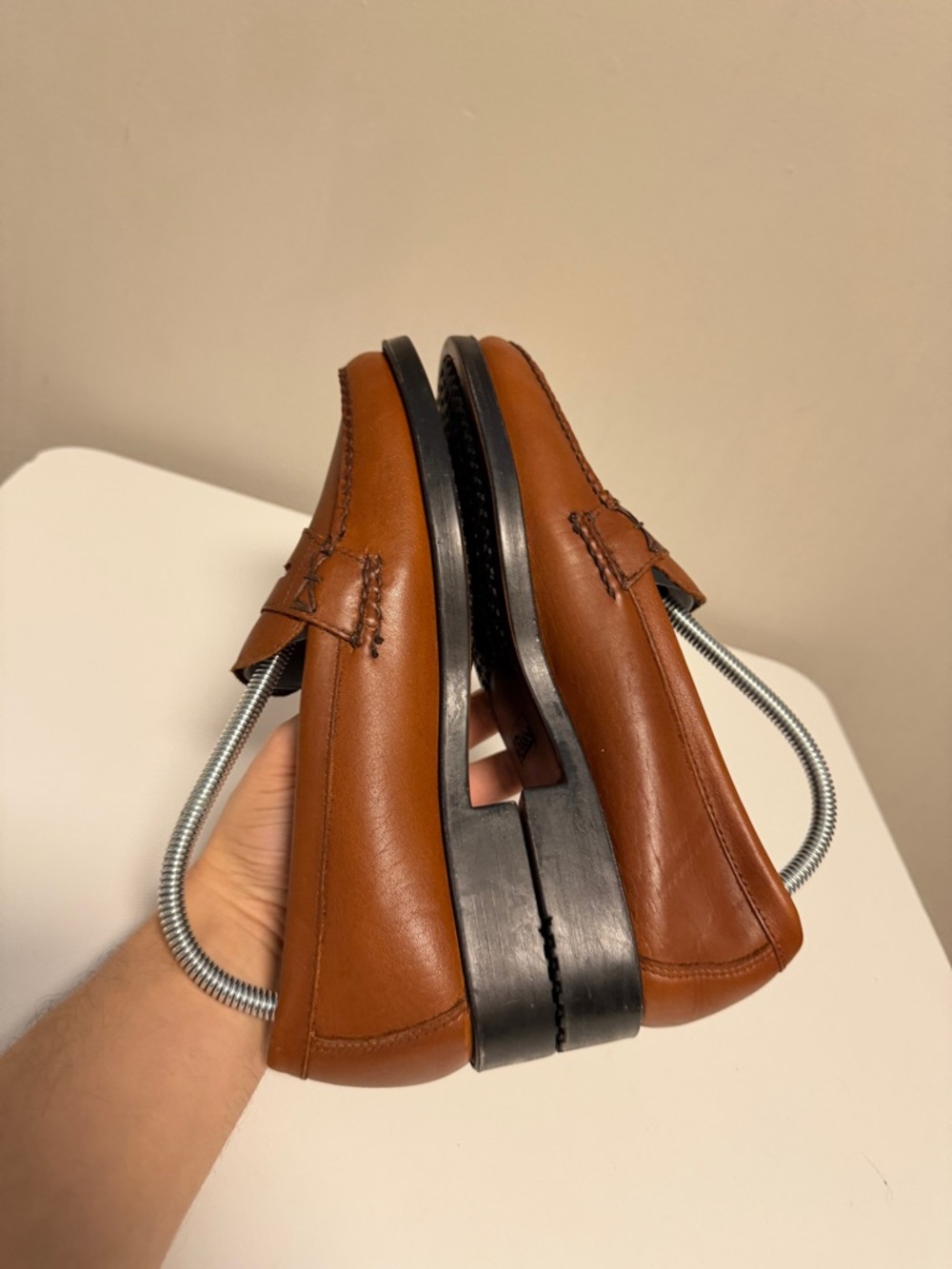 Bass Weejuns Katherine II Brown Leather Penny Loafers US 9 W Preppy Collegiate - Picture 5 of 11